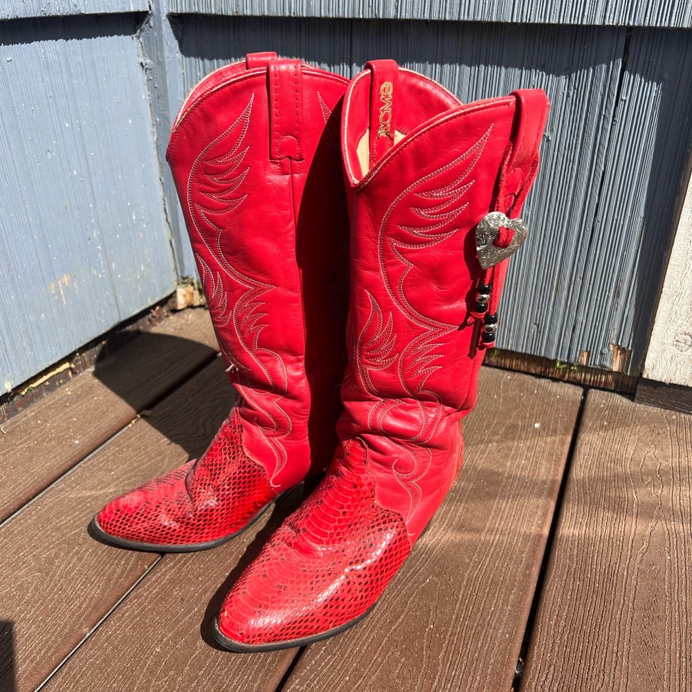 Red Western Cowboy Boots